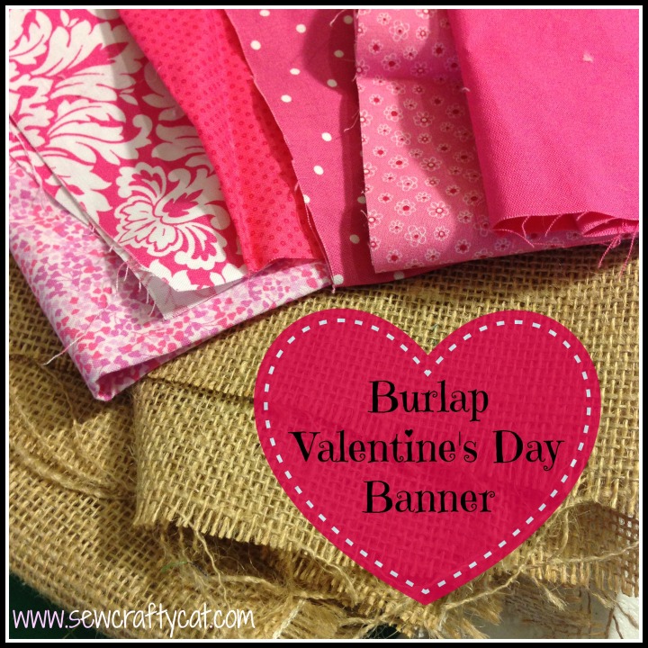 burlap valentine's day banner