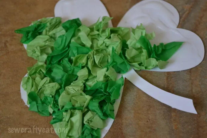 Lucky Shamrock Tissue Paper Craft - Typically Simple