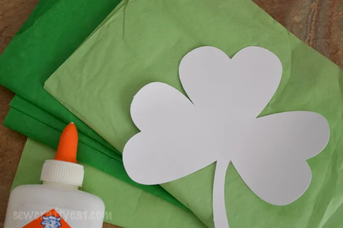 Lucky Shamrock Tissue Paper Craft - Typically Simple