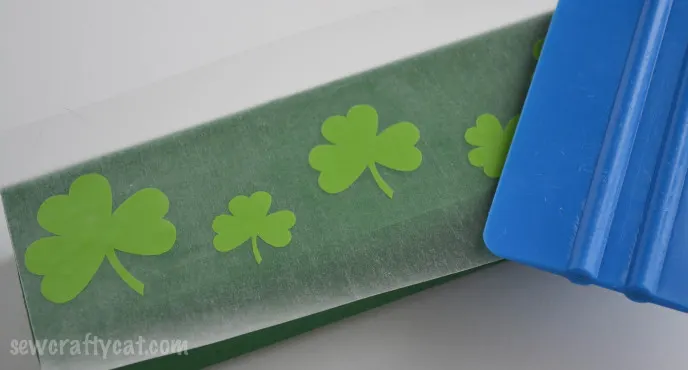 adding shamrocks to wood