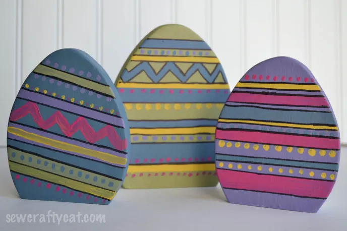 Wood Easter Eggs DIY