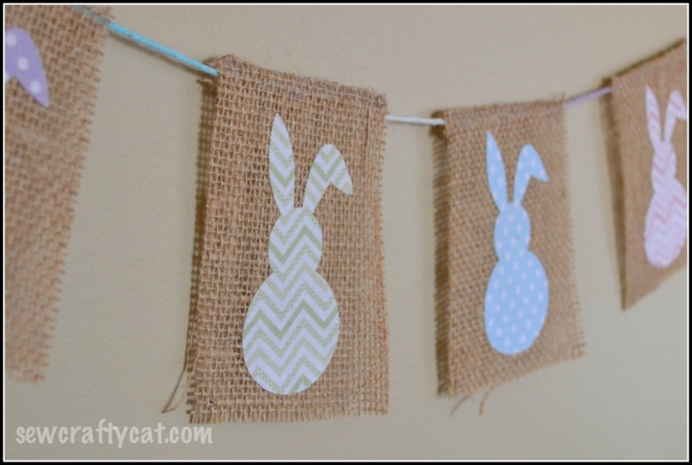 Burlap Bunny Bunting