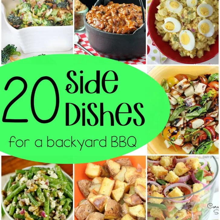 A roundup of 20 great recipes that would be perfect side dishes for a BBQ or backyard party!