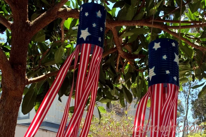 Upcycled Patriotic Windsock