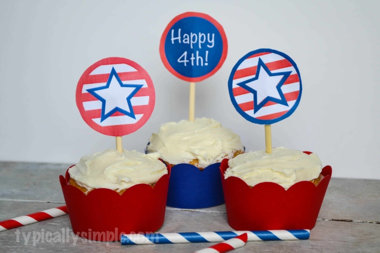 Patriotic Cupcake Toppers