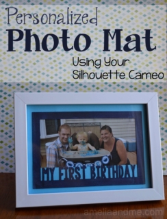 Make a personalized photo mat from chipboard using your Silhouette Cameo