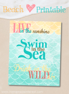 A printable for anyone who loves the beach {www.typicallysimple.com}