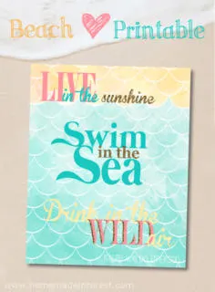 A printable for anyone who loves the beach {www.typicallysimple.com}