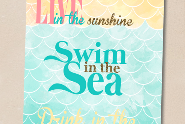 A printable for anyone who loves the beach {www.typicallysimple.com}