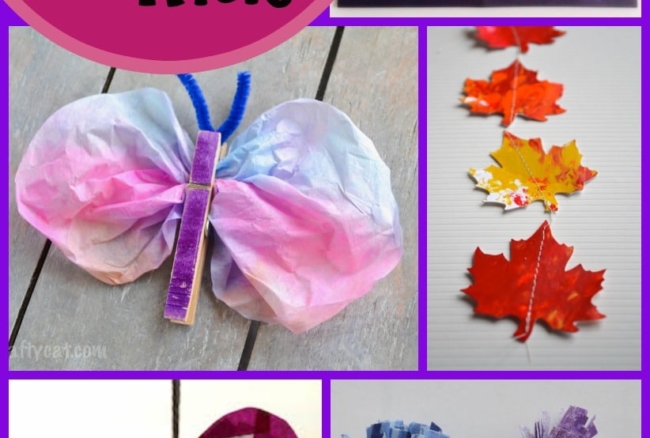 10 easy and simple, but oh so fun, crafts for kids preschool aged and up!