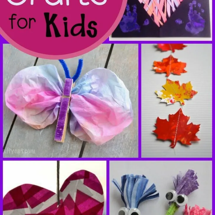 10 easy and simple, but oh so fun, crafts for kids preschool aged and up!