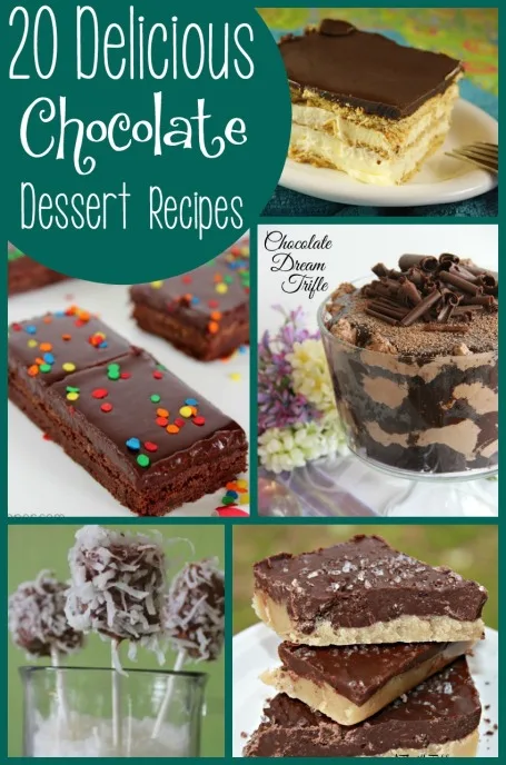 20 delicious dessert recipes with chocolate as a main ingredient!