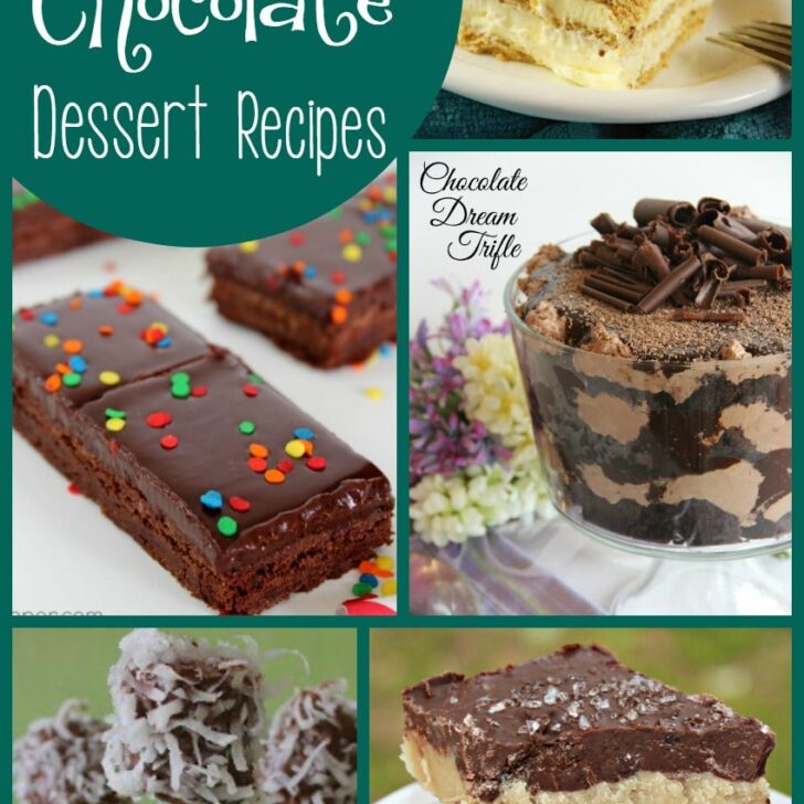 20 delicious dessert recipes with chocolate as a main ingredient!