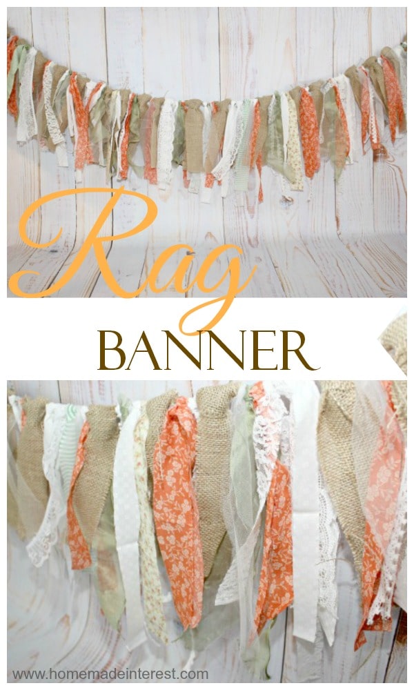 Perfect for party decor or a photo prop, this rag banner is super easy to make!