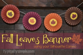 Create this simple paper banner for your fireplace mantel using your silhouette cameo