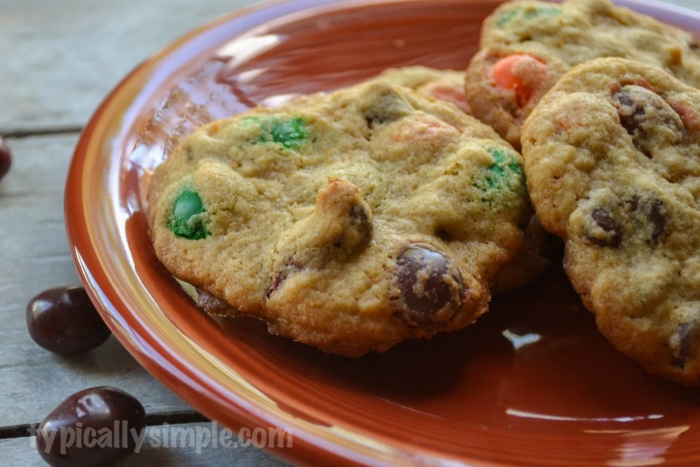 Pumpkin Spice M&M Cookies-1