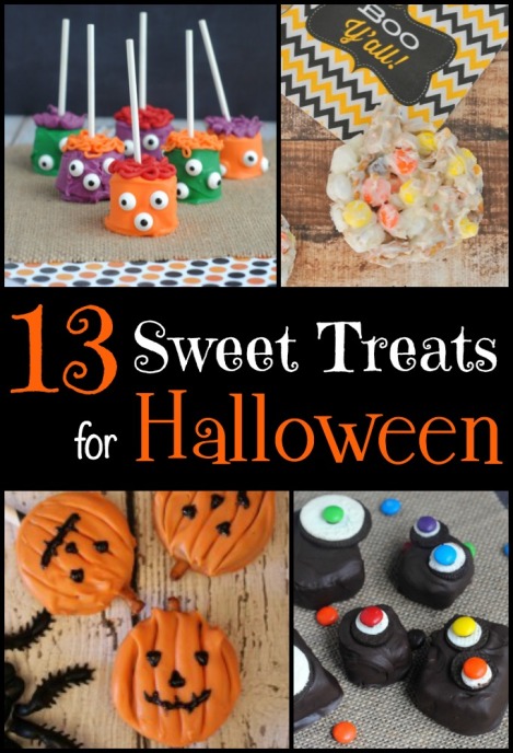A roundup of simple sweet treat ideas for Halloween! Would be great to make for parties!