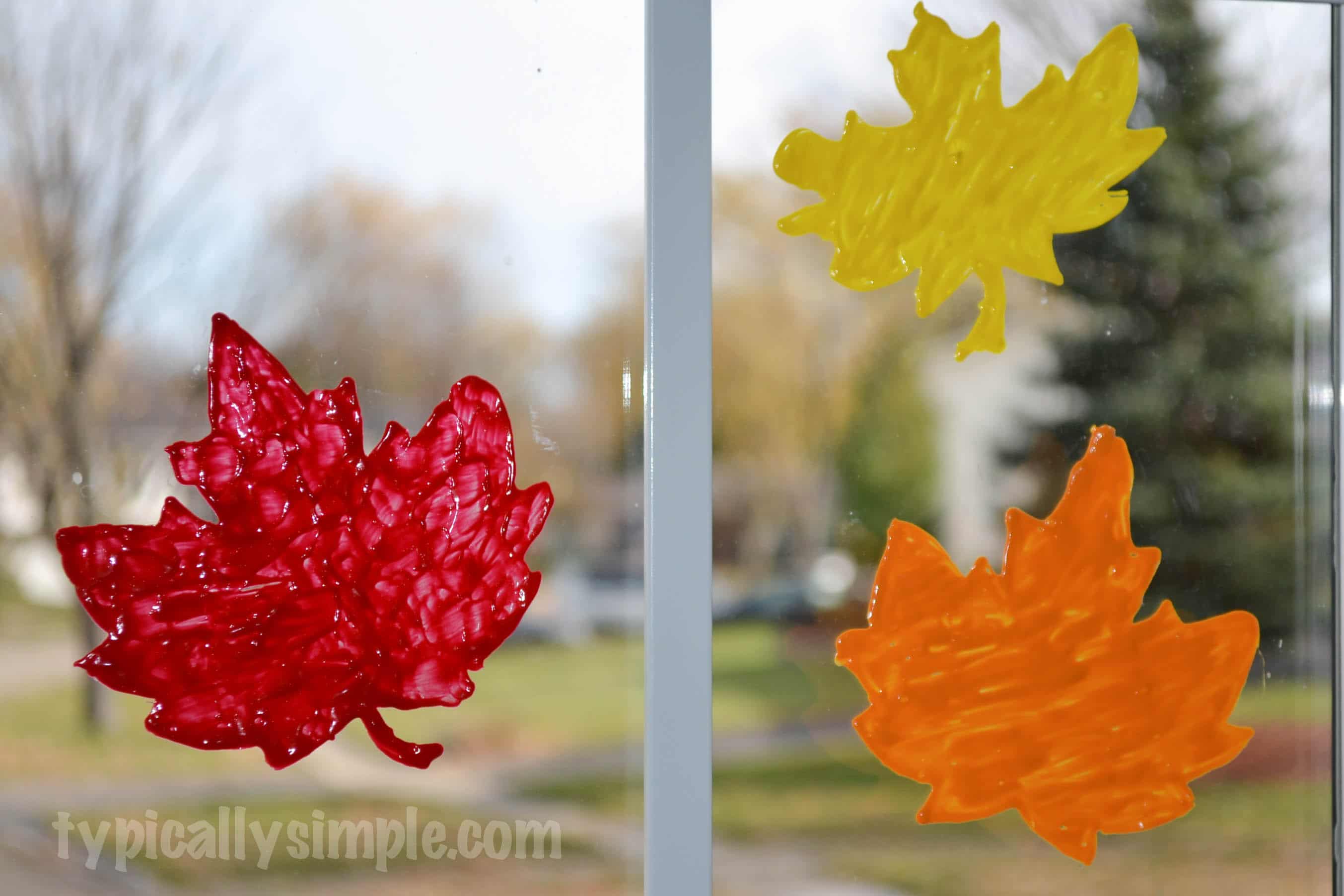Fall Fun Kids Craft Kits Thanksgiving Window Gel Clings Window