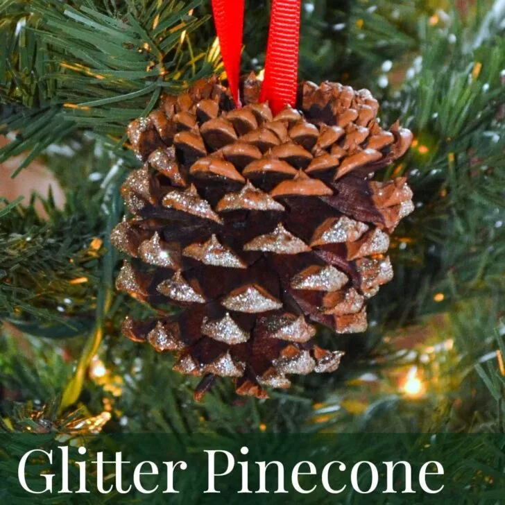 A simple way to add a little sparkle to your Christmas tree! And use cinnamon scented pinecones for a festive scent!