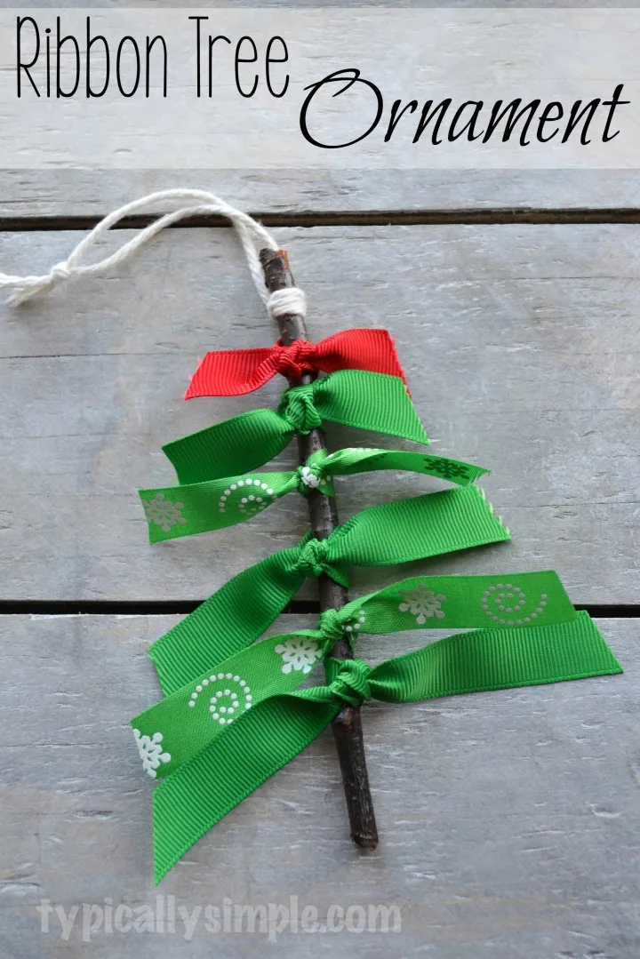 Ribbon Tree Ornament from Dollar Tree