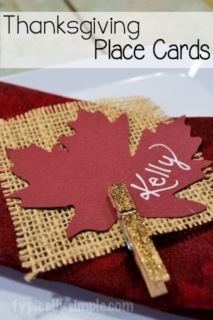 Use these easy to make place cards to dress up the table for Thanksgiving
