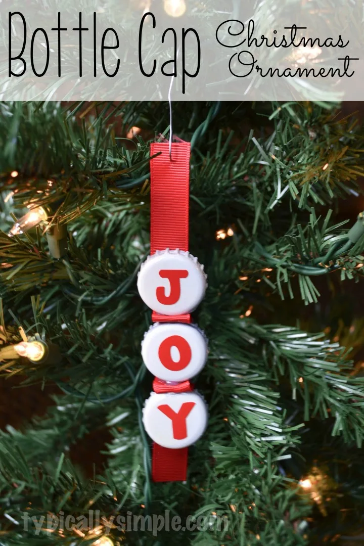 Bottle Cap Christmas Tree Ornaments 