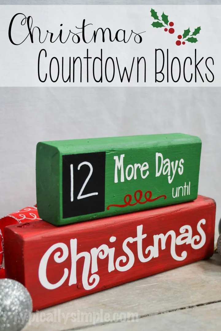 Diy christmas countdown store blocks