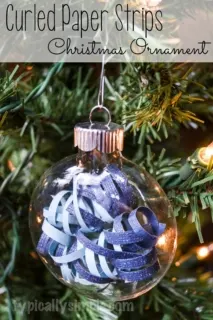A fun DIY ornament that scrapbookers will love! Create a simple yet elegant ornament using strips of curled paper.