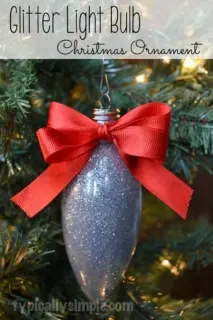 A simple Christmas ornament to make using glitter and glass ornaments to add some sparkle to your tree!