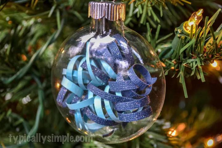 Curled Paper Strips Christmas Ornament