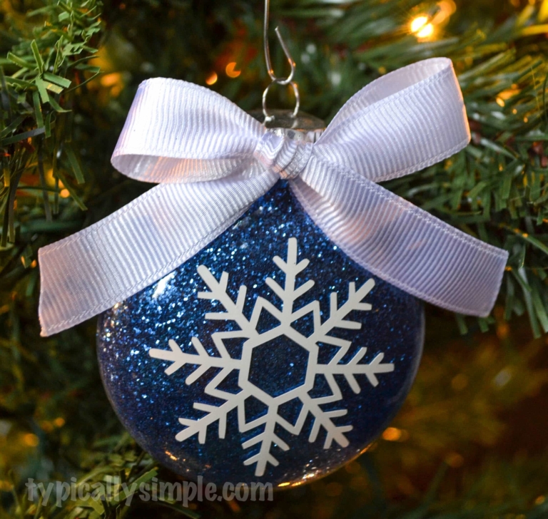 Glitter & Snowflake Christmas Ornament