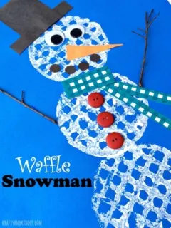 Waffle Snowman craft