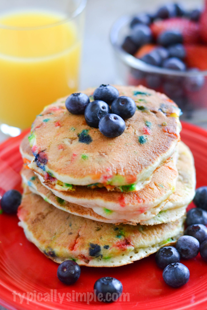 Blueberry and Sprinkles Pancake Recipe
