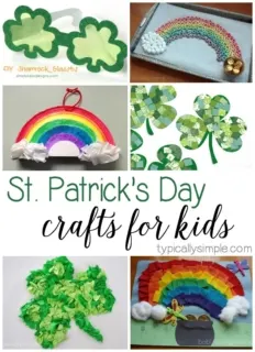 A round-up of 25+ craft ideas for kids to make for St. Patrick's Day with everything from rainbows and leprechauns to shamrocks and luck!