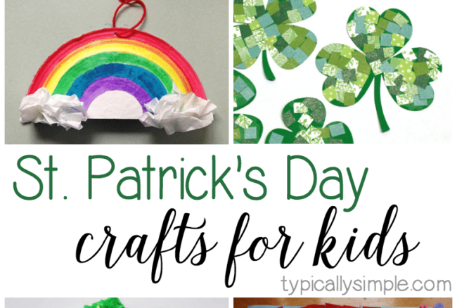 A round-up of 25+ craft ideas for kids to make for St. Patrick's Day with everything from rainbows and leprechauns to shamrocks and luck!