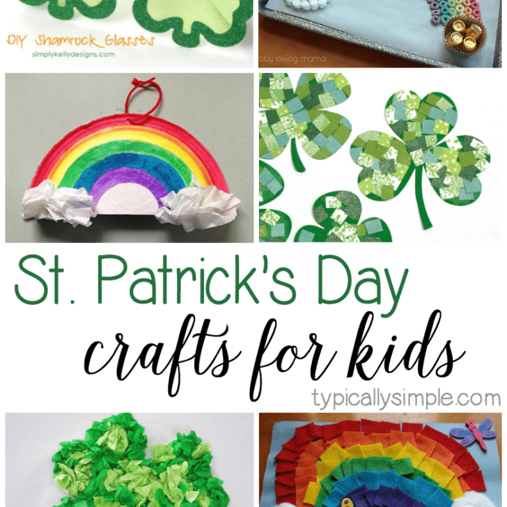 A round-up of 25+ craft ideas for kids to make for St. Patrick's Day with everything from rainbows and leprechauns to shamrocks and luck!