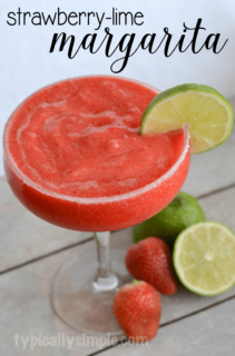 An easy to make margarita recipe that is perfect for relaxing by the pool, hanging out on the beach, or a night in with the girls!