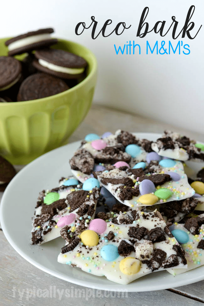 Spring Oreo Bark with MMs