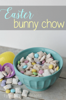 This Easter Bunny Chow recipe is a fun spin on Puppy Chow and makes the perfect treat for Easter or spring!