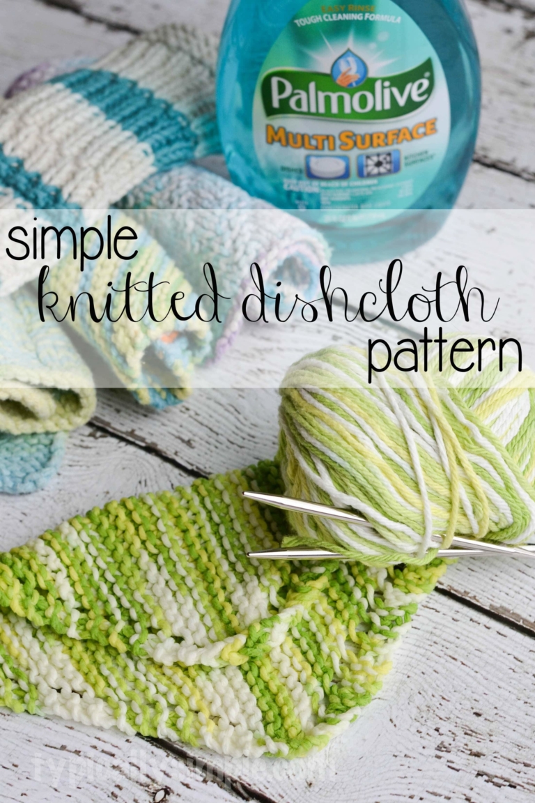 Simple Knitted Dishcloth Pattern