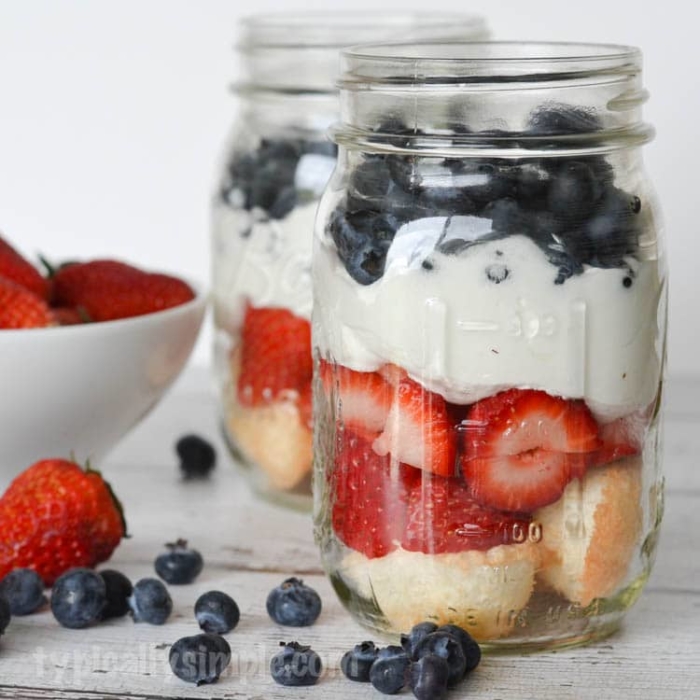 Mason Jar Patriotic Dessert