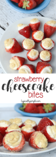 These no bake strawberry cheesecake bites are SO easy to make! A delicious sweet treat that makes a great dessert for parties, brunch, or as an afternoon snack!