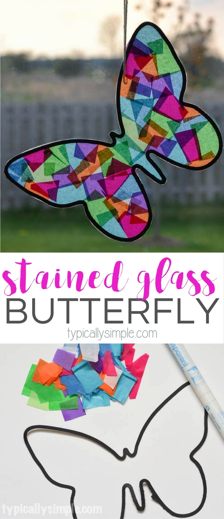 Easy And Fun Diy Spring Butterfly Sun Catcher Craft Simple