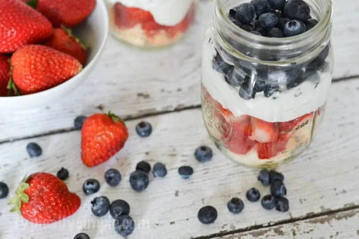 Patriotic Mason Jar Dessert