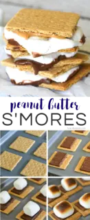 If you thought s'mores couldn't get any better, add a bit of peanut butter to make a delicious Peanut Butter and S'more sandwich - make it in less than 10 minutes using your oven for a sweet after dinner treat! {ad}