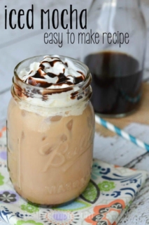 An easy to make recipe, this iced mocha is the perfect coffee treat to compliment any breakfast, including #QuakerRealMedleys Yogurt Cups. {ad}