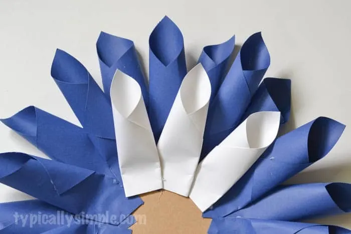 Patriotic Paper Dahlia Wreath