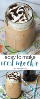 An easy to make recipe, this iced mocha is the perfect coffee treat for any time of the day! {ad}