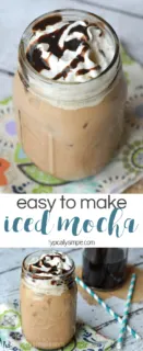 An easy to make recipe, this iced mocha is the perfect coffee treat for any time of the day! {ad}