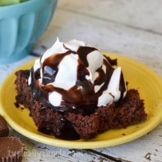 Peanut Butter Cup Dump Cake - Typically Simple